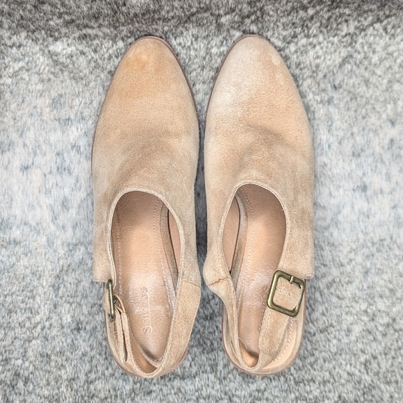 Soludos Savannah Slingback Heeled Mules Tan Women's 8 - Picture 6 of 11